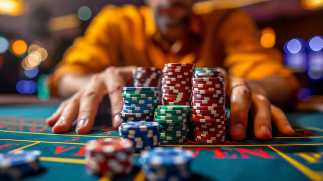 カジノでチップを全ベットするイメージ 114804675